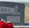 Tombstone of Apolena Nemec in Granger, Texas.