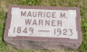 Maurice Melville WARNER 1849-1923 grave