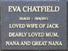 Eva Frances CHATFIELD 1923-2011 grave