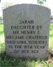 Sarah CHATFIELD 1776-1783 grave