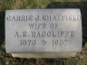 Carrie Julia Chatfield Radcliffe 1871-1907 Grave